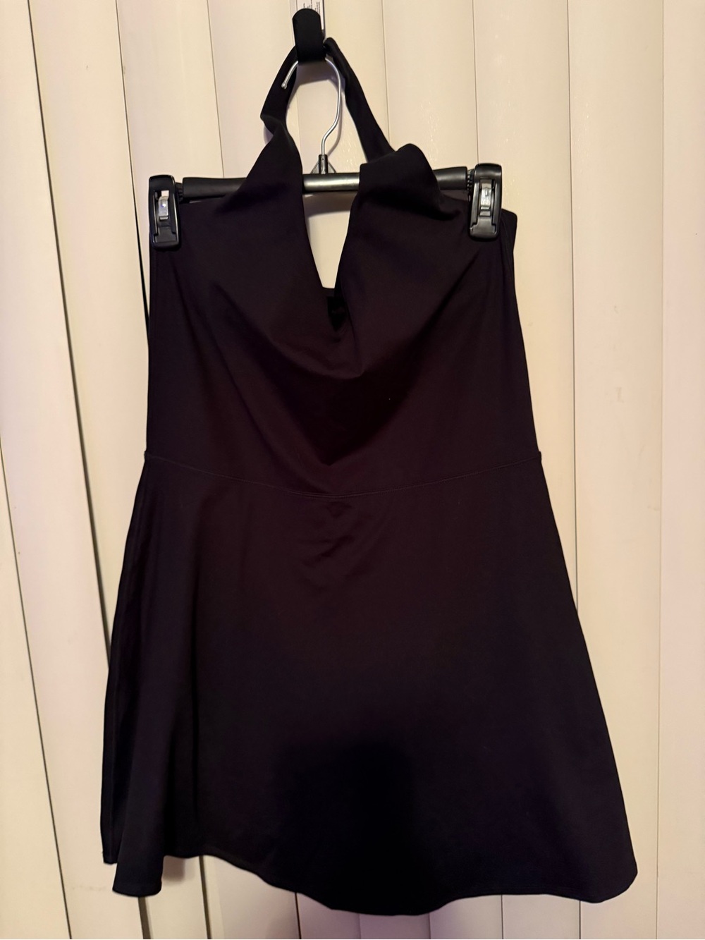 Black fabletics Halter A-Line athletic Dress